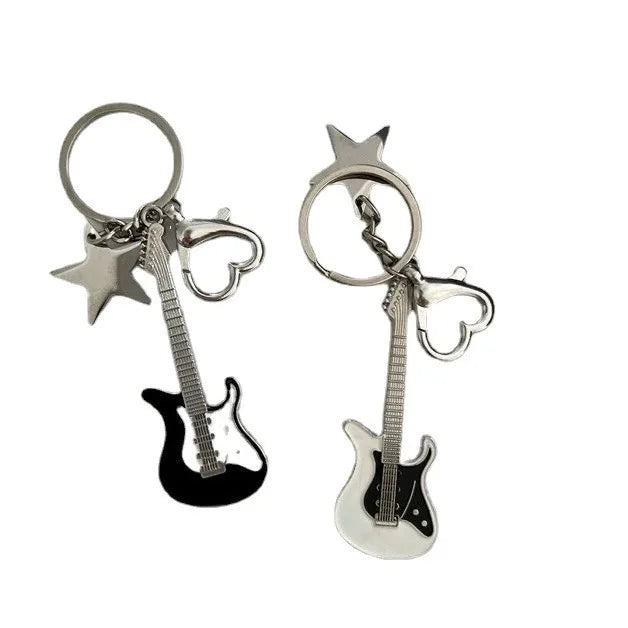 Cool Style Guitar Metal Plating Women'S Bag Pendant Keychain