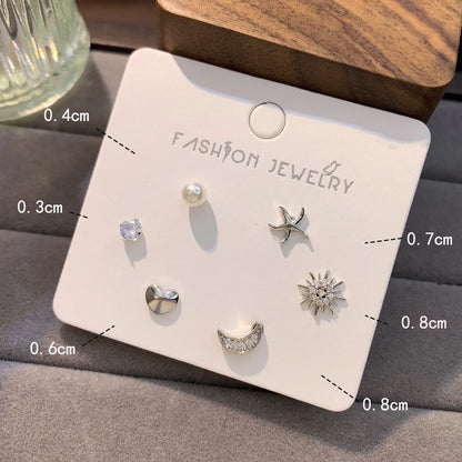 Copper 14K Gold Plated 16K Gold Plated Casual Cute Shiny Plating Inlay Fruit Snowflake Artificial Diamond Ear Studs