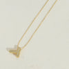 Copper 14K Gold Plated Simple Style Inlay Letter Zircon Pendant Necklace