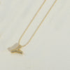 Copper 14K Gold Plated Simple Style Inlay Letter Zircon Pendant Necklace