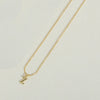 Copper 14K Gold Plated Simple Style Letter Copper Pendant Necklace