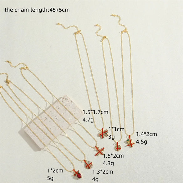 Copper 14K Gold Plated Vintage Style Simple Style Commute Enamel Inlay Carrot Flower Butterfly Zircon Pendant Necklace