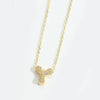 Copper 14K Gold Plated Vintage Style Simple Style Commute Inlay Letter Zircon Pendant Necklace