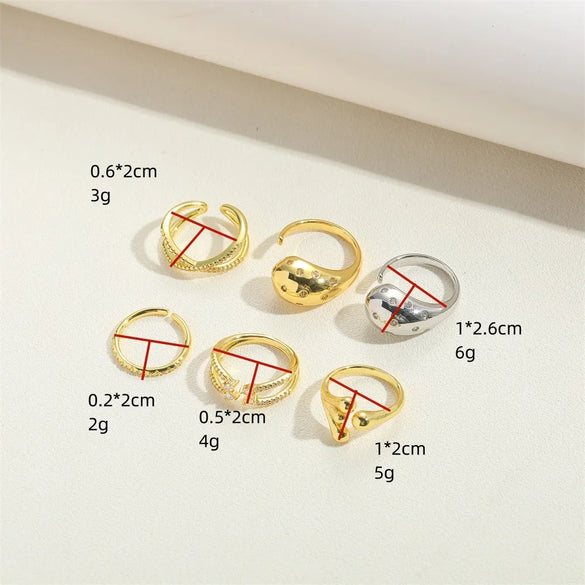 Copper 14K Gold Plated Vintage Style Simple Style Commute Inlay Round Fish Zircon Open Rings