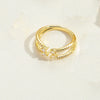 Copper 14K Gold Plated Vintage Style Simple Style Commute Inlay Round Fish Zircon Open Rings
