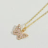 Copper 14K Gold Plated Vintage Style Simple Style Plating Inlay Butterfly Zircon Pendant Necklace