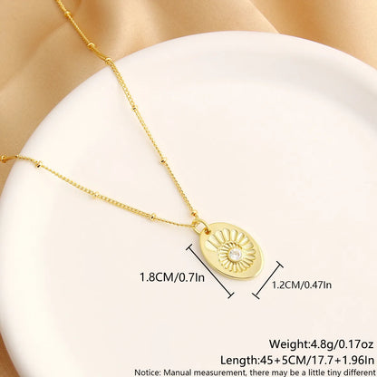 Copper 18K Gold Plated Basic Simple Style Commute Plating Inlay Dog Moon Bottle Zircon Pendant Necklace