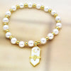 Copper 18K Gold Plated Beaded Enamel Inlay Star Heart Shape Eye Zircon Bracelets