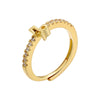 Copper 18K Gold Plated Casual Simple Style Classic Style Plating Inlay Constellation Zircon Open Rings