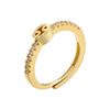 Copper 18K Gold Plated Casual Simple Style Classic Style Plating Inlay Constellation Zircon Open Rings