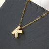 Copper 18K Gold Plated Casual Simple Style Inlay Letter Zircon Pendant Necklace