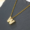 Copper 18K Gold Plated Casual Simple Style Inlay Letter Zircon Pendant Necklace