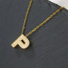 Copper 18K Gold Plated Casual Simple Style Inlay Letter Zircon Pendant Necklace