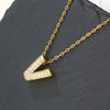 Copper 18K Gold Plated Casual Simple Style Inlay Letter Zircon Pendant Necklace