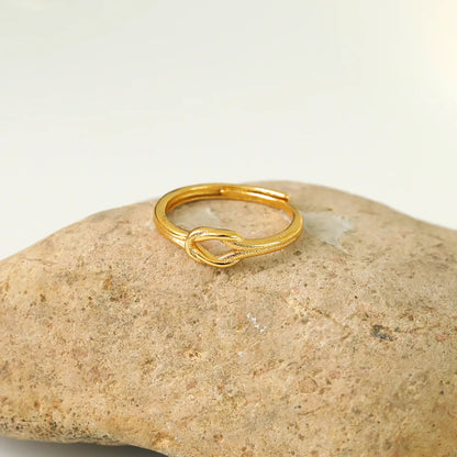 Copper 18K Gold Plated Casual Simple Style Plating Solid Color Rings