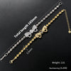 Copper 18K Gold Plated Casual Simple Style Shiny Inlay Bow Knot Zircon Bracelets Necklace
