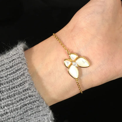 Copper 18K Gold Plated Commute Butterfly Plating Bracelets