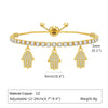 Copper 18K Gold Plated Cute Beach Shiny Inlay Animal Heart Shape Flower Zircon Bracelets