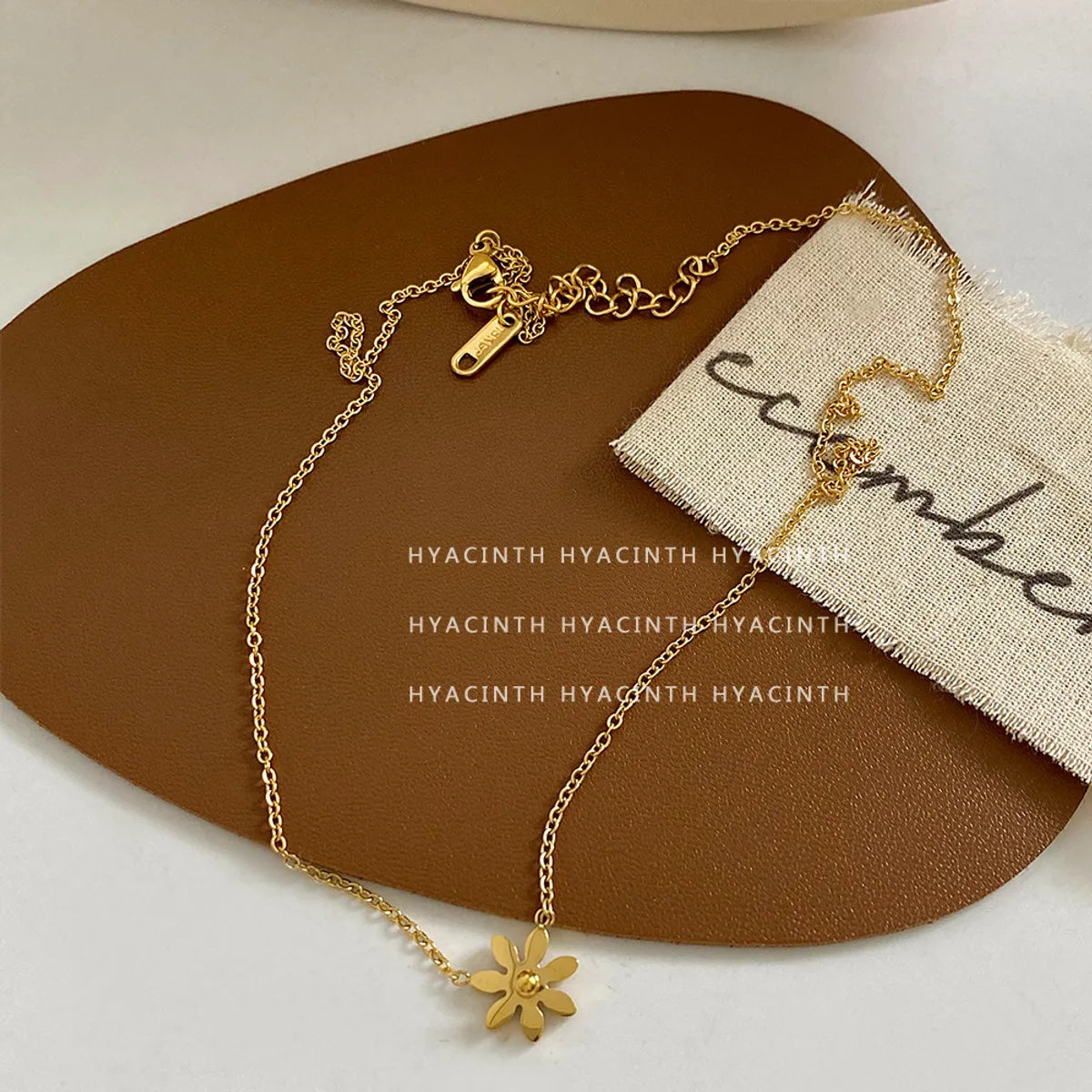 Copper 18K Gold Plated Elegant Cute Simple Style Flower Necklace