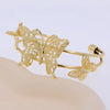 Copper 18K Gold Plated Elegant Exaggerated Luxurious Plating Flower Butterfly