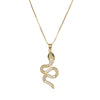 Copper 18K Gold Plated Elegant Luxurious Plating Snake Pendant Necklace