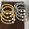 Copper 18K Gold Plated Elegant Vintage Style Simple Style Plating Inlay Round Artificial Pearls Bracelets
