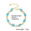 Copper 18K Gold Plated Enamel Inlay Eye Zircon Bracelets