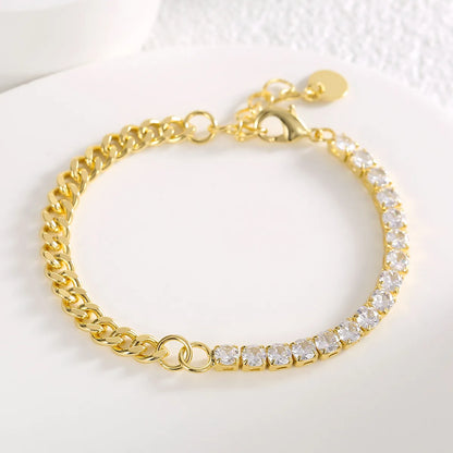 Copper 18K Gold Plated Gold Plated 0.03 M Casual Vacation Plating Inlay Color Block Pearl Zircon Bracelets