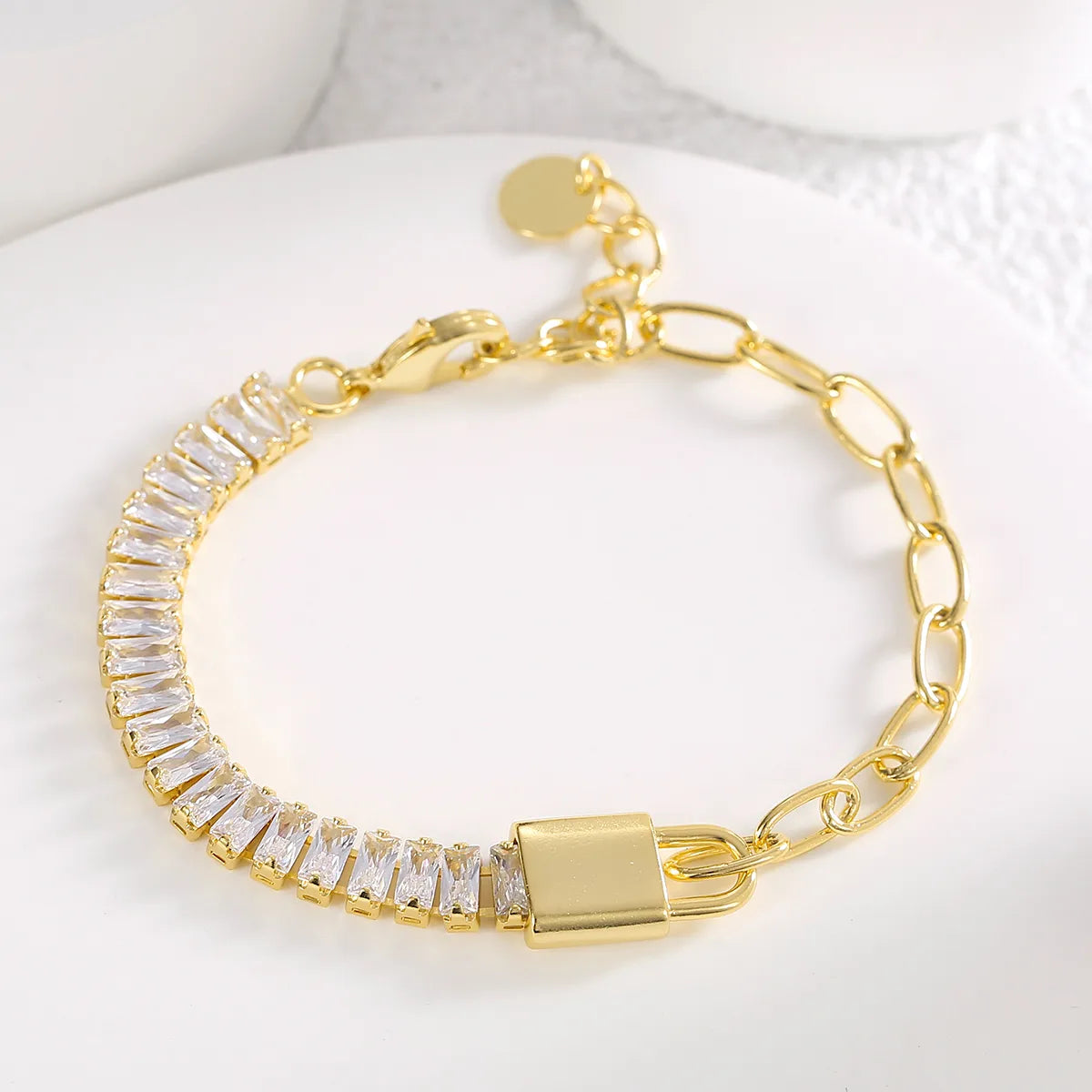 Copper 18K Gold Plated Gold Plated 0.03 M Casual Vacation Plating Inlay Color Block Pearl Zircon Bracelets