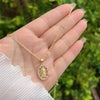 Copper 18K Gold Plated Hollow Out Inlay Human Zircon Pendant Necklace