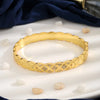Copper 18K Gold Plated Inlay Geometric Zircon Bangle