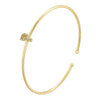 Copper 18K Gold Plated Inlay Letter Zircon Bangle