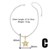 Copper 18K Gold Plated Inlay Star Zircon Pendant Necklace