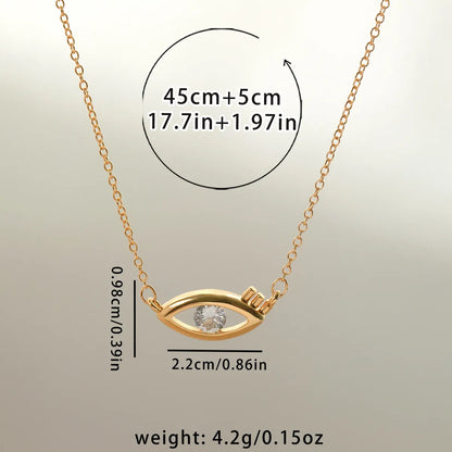 Copper 18K Gold Plated Inlay Sun Devil'S Eye Shell Freshwater Pearl Copper Zircon Pendant Necklace