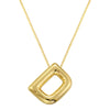 Copper 18K Gold Plated Letter Pendant Necklace