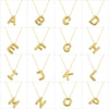 Copper 18K Gold Plated Letter Pendant Necklace