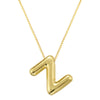Copper 18K Gold Plated Letter Pendant Necklace