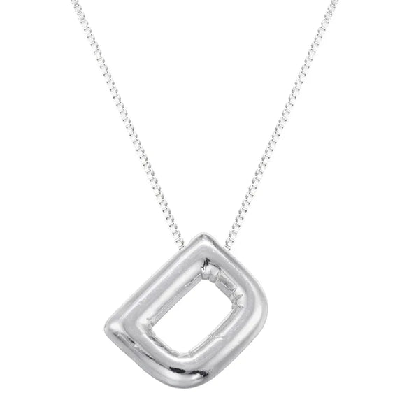 Copper 18K Gold Plated Letter Pendant Necklace