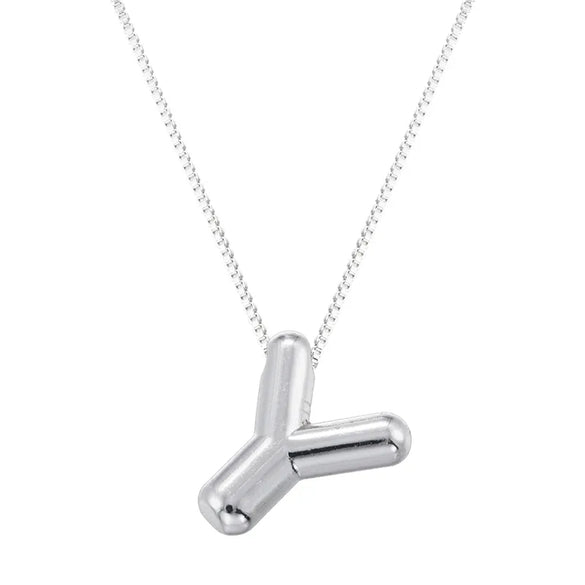 Copper 18K Gold Plated Letter Pendant Necklace