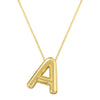 Copper 18K Gold Plated Letter Pendant Necklace