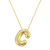 Copper 18K Gold Plated Letter Pendant Necklace