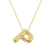 Copper 18K Gold Plated Letter Pendant Necklace