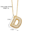 Copper 18K Gold Plated Modern Style Simple Style Plating Inlay Letter Zircon Pendant Necklace