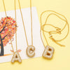 Copper 18K Gold Plated Modern Style Simple Style Plating Inlay Letter Zircon Pendant Necklace
