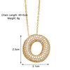 Copper 18K Gold Plated Modern Style Simple Style Plating Inlay Letter Zircon Pendant Necklace