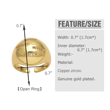 Copper 18K Gold Plated Modern Style Simple Style Plating Inlay Solid Color Lines Bow Knot Zircon Open Rings