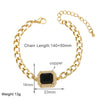 Copper 18K Gold Plated Modern Style Simple Style Plating Inlay Square Zircon Bracelets