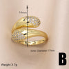 Copper 18K Gold Plated Modern Style Simple Style Plating Inlay Water Droplets Wings Zircon Open Rings