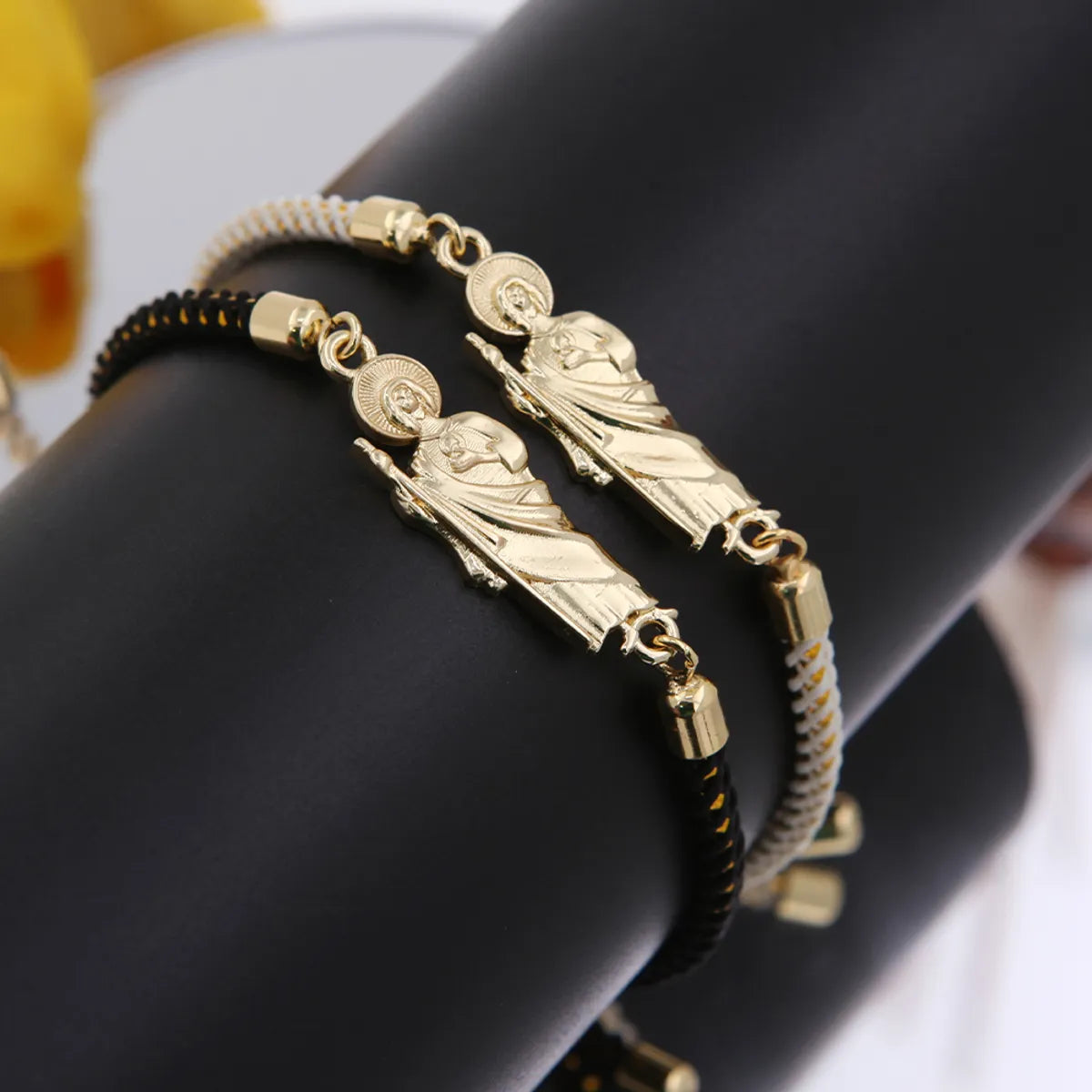 Copper 18K Gold Plated Patchwork Human Portrait Bracelets