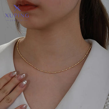 Copper 18K Gold Plated Plating Geometric Necklace